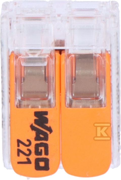 Szybkozłączka uniwersalna 2x0,2-4mm² transparentna 221-412