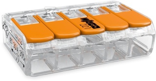 Szybkozłączka uniwersalna 5x0,2-4mm² transparentna 221-415