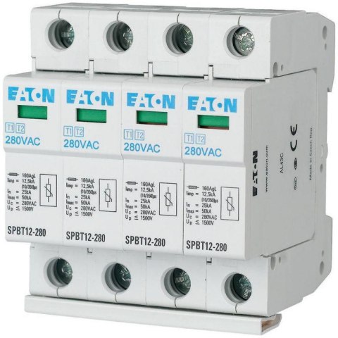 EATON OGRANICZNIK PRZEPIĘĆ T1+T2 B+C 4P 4M 12.5KA 1.5KV TN, TNS SPBT12-280/4