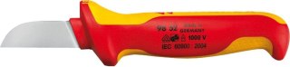 Nóż do kabli, VDE, 180mm, z prostym ostrzem, 98 52, KNIPEX