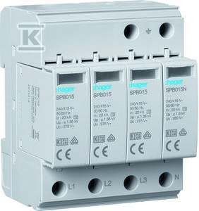 SPB413 OGR.PRZE.T2 4P 3+1 TN-S/TT IN20KA