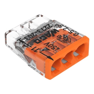 Szybkozłączka 3x 0,5‑2,5mm2 transparentna 2273‑203