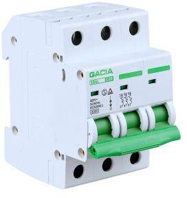 Wyłącznik nadmiarowoprądowy,6kA,C,3-pola,20A GACIA SB6L C 3P 20A