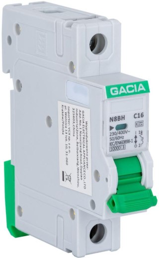 Wyłącznik nadprądowy GACIA N8BH 10KA C 1P 32A